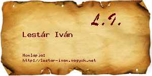 Lestár Iván névjegykártya